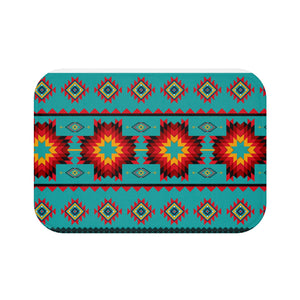 Turquoise Aztec Memory Foam Bath Mat Turquoise Aztec Memory Foam Bath Mat