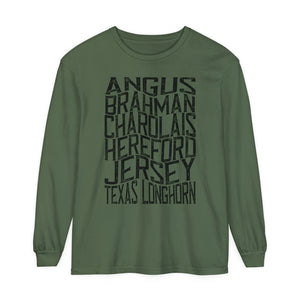 Cattle Breeds Long Sleeve T-Shirt Cattle Breeds Long Sleeve T-Shirt