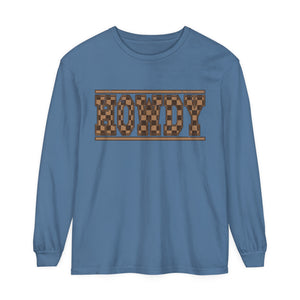 Howdy Checkered  Long Sleeve T-Shirt Howdy Checkered  Long Sleeve T-Shirt