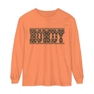 Howdy Checkered  Long Sleeve T-Shirt Howdy Checkered  Long Sleeve T-Shirt