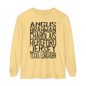 Cattle Breeds Long Sleeve T-Shirt Cattle Breeds Long Sleeve T-Shirt