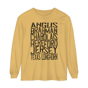 Cattle Breeds Long Sleeve T-Shirt Cattle Breeds Long Sleeve T-Shirt