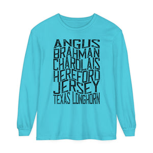 Cattle Breeds Long Sleeve T-Shirt Cattle Breeds Long Sleeve T-Shirt