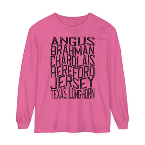 Cattle Breeds Long Sleeve T-Shirt Cattle Breeds Long Sleeve T-Shirt