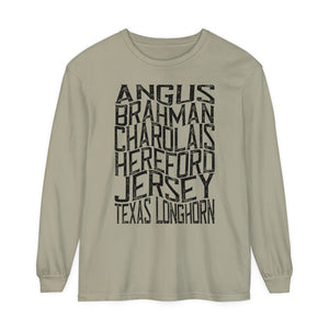 Cattle Breeds Long Sleeve T-Shirt Cattle Breeds Long Sleeve T-Shirt