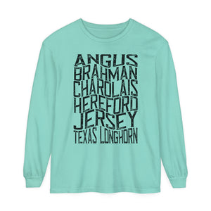 Cattle Breeds Long Sleeve T-Shirt Cattle Breeds Long Sleeve T-Shirt