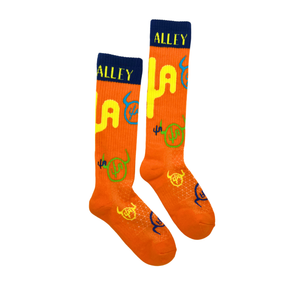 Cactus Alley-Moo Cactus Orange Performance Socks Cactus Alley-Moo Cactus Orange Performance Socks