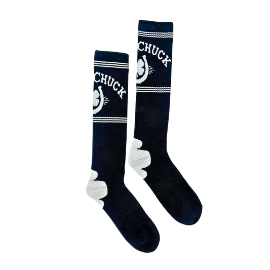 Retro Lucky Chuck Black/White Performance Socks