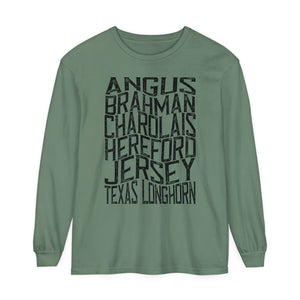 Cattle Breeds Long Sleeve T-Shirt Cattle Breeds Long Sleeve T-Shirt