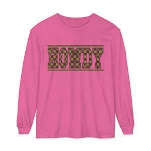 Howdy Checkered  Long Sleeve T-Shirt Howdy Checkered  Long Sleeve T-Shirt