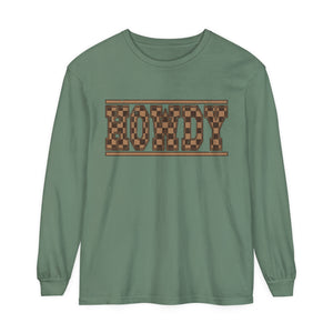 Howdy Checkered  Long Sleeve T-Shirt Howdy Checkered  Long Sleeve T-Shirt