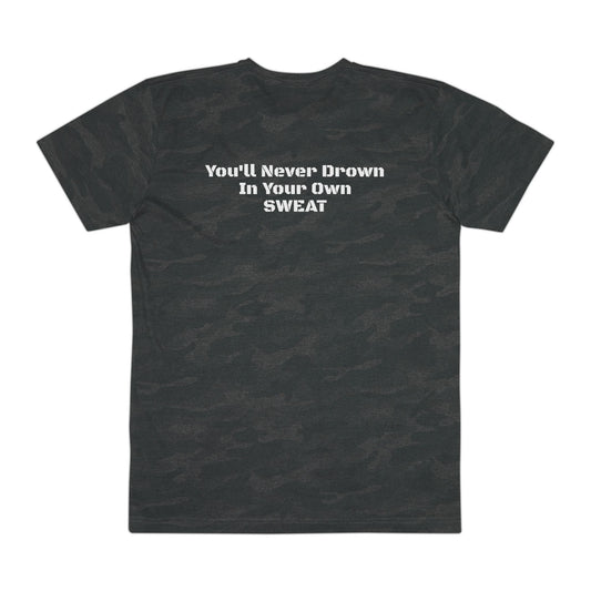 "You’ll Never Drown In Your Own Sweat" Storm Camouflage T‑Shirt