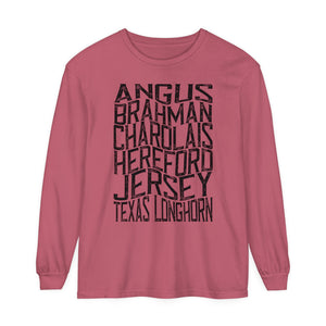 Cattle Breeds Long Sleeve T-Shirt Cattle Breeds Long Sleeve T-Shirt