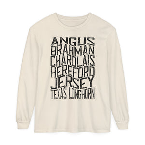 Cattle Breeds Long Sleeve T-Shirt Cattle Breeds Long Sleeve T-Shirt