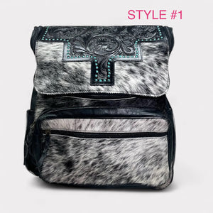 Leather and cowhide backpacks Leather and cowhide backpacks