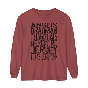 Cattle Breeds Long Sleeve T-Shirt Cattle Breeds Long Sleeve T-Shirt