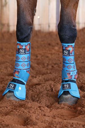 Turquoise Aztec Sport Boots Turquoise Aztec Sport Boots