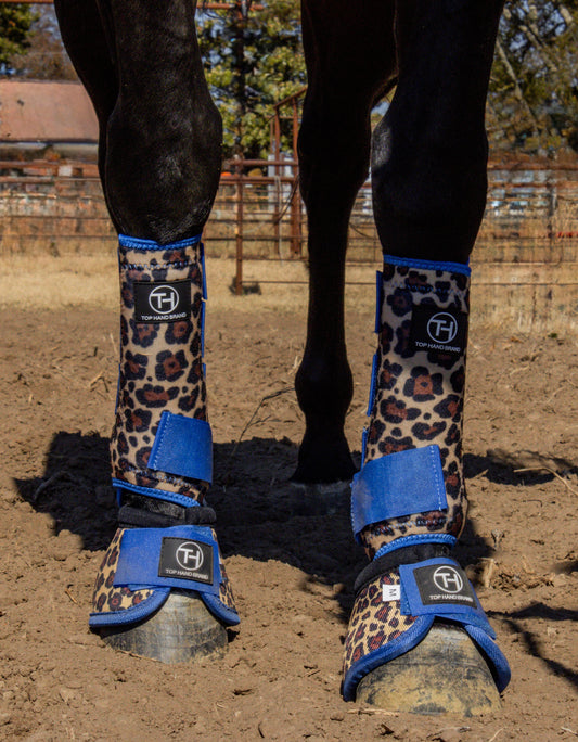 Cheetah Royal Blue Bell Boots Cheetah Royal Blue Bell Boots