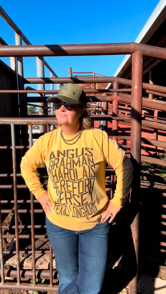 Cattle Breeds Long Sleeve T-Shirt