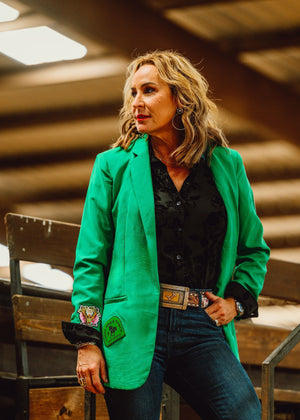 Green with Envy Blazer Kelly Green Blazer Green with Envy Blazer Kelly Green Blazer