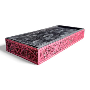 Tooled leather ring holders Tooled leather ring holders