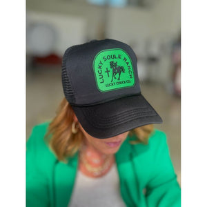 Lucky Soule Ranch Black Trucker Hat Lucky Soule Ranch Black Trucker Hat