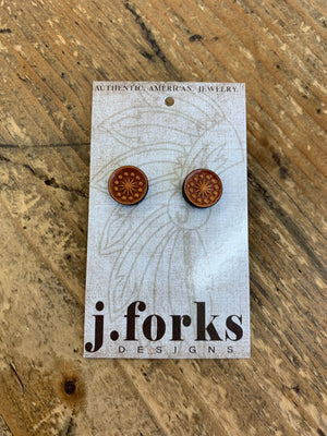 15811 Leather Stud Earrings 15811 Leather Stud Earrings