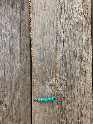 14010 Kingman Turquoise Center with Chain Necklace 14010 Kingman Turquoise Center with Chain Necklace