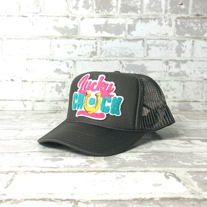 Lucky Chuck Logo Patch Foamie Trucker - 2 COLORS! Lucky Chuck Logo Patch Foamie Trucker - 2 COLORS!