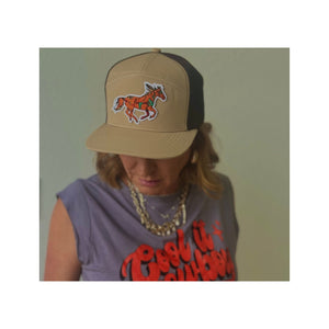 Lucky Mustang Tan Patch Hat Lucky Mustang Tan Patch Hat