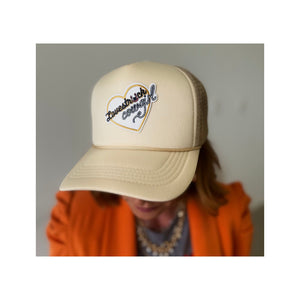 Lovestruck Heart Cowgirl Tan Patch Trucker Hat Lovestruck Heart Cowgirl Tan Patch Trucker Hat