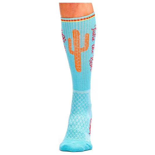 Take the Risk Turquoise Performance Socks