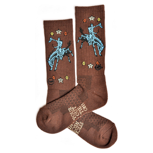 Fringe Long Live Brown Western Cowboy Performance Socks Fringe Long Live Brown Western Cowboy Performance Socks