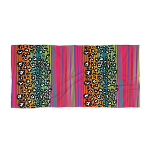 Snow Leopard Serape Beach Towel Snow Leopard Serape Beach Towel