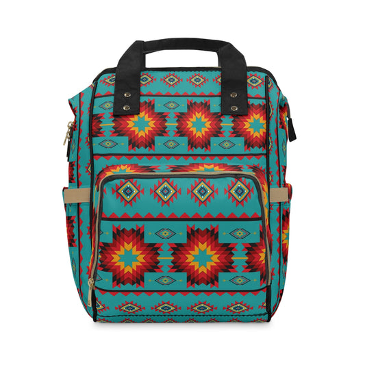 Turquoise Aztec Top Hand All-Around Bag