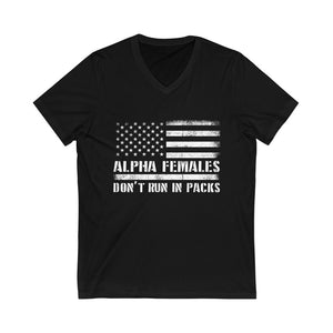 Alpha Females (Flag) V-Neck Tee Alpha Females (Flag) V-Neck Tee