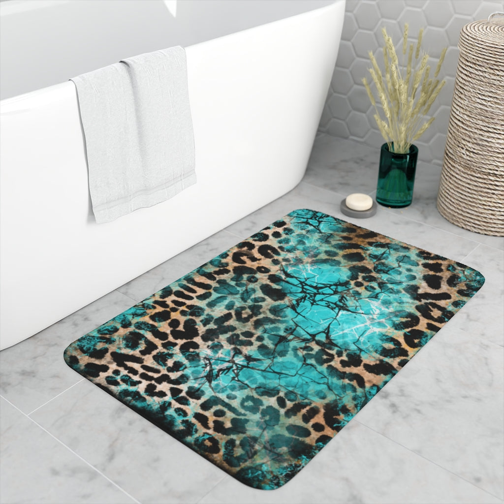 Turquoise Slab Memory Foam Bath Mat – Top Hand Brand