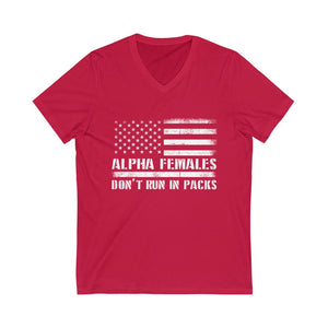 Alpha Females (Flag) V-Neck Tee Alpha Females (Flag) V-Neck Tee