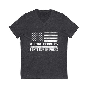 Alpha Females (Flag) V-Neck Tee Alpha Females (Flag) V-Neck Tee