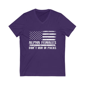 Alpha Females (Flag) V-Neck Tee Alpha Females (Flag) V-Neck Tee