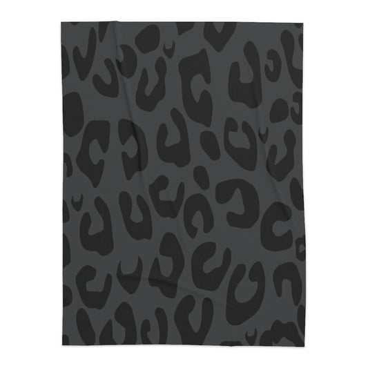 Shadow Leopard Sherpa Blanket