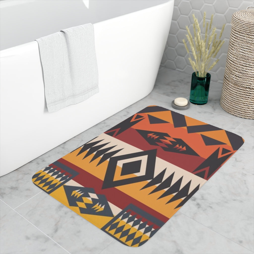 Pondering Trail Horse Southwestern Diamond Tribal Western Decorative Memory Foam Bath Mat Rug Millwood Pines