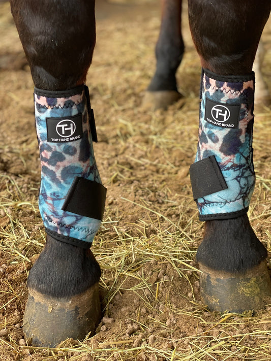 Turquoise Slab Sport Boots