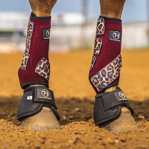 Burgundy Cheetah Sport Boots Burgundy Cheetah Sport Boots