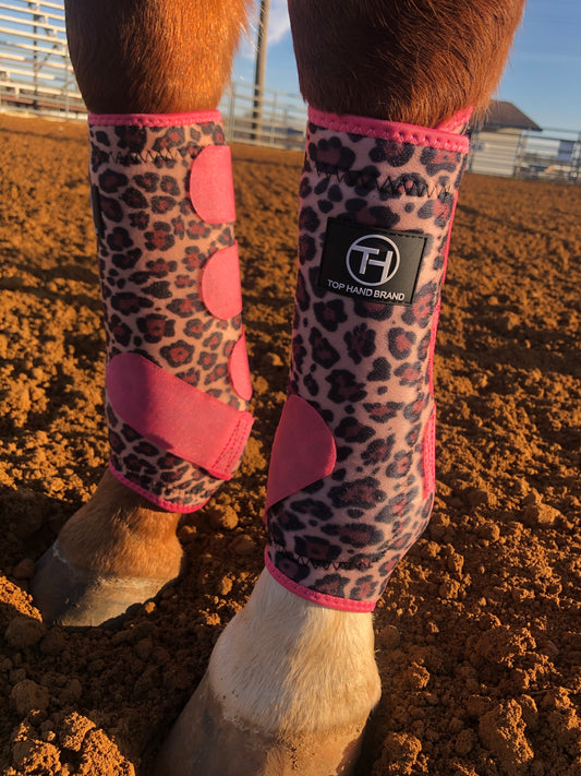 Cheetah and Pink Sport Boots
