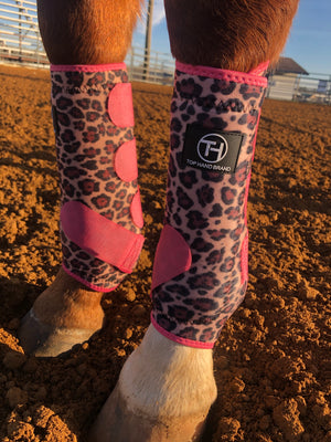 Cheetah and Pink Sport Boots Cheetah and Pink Sport Boots
