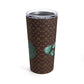 Brown and Turquoise tumbler
