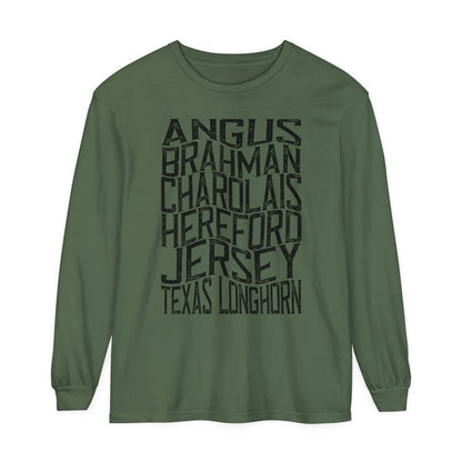 Cattle Breeds Long Sleeve T-Shirt