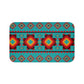 Turquoise Aztec Memory Foam Bath Mat