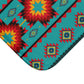 Turquoise Aztec Memory Foam Bath Mat